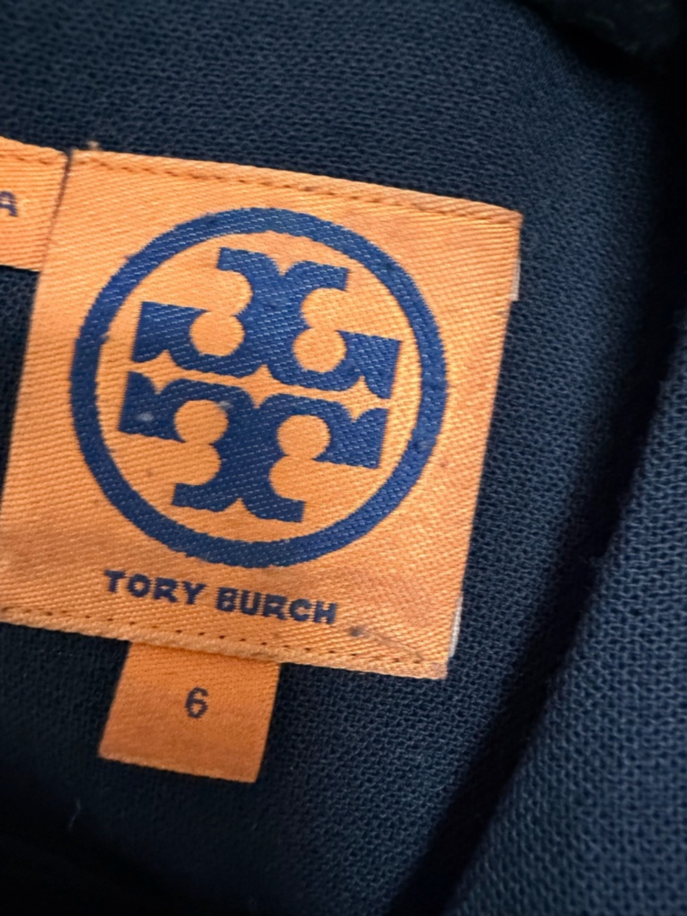 Tory Burch Sleeveless A-Line Wool Blend Dress in Navy Blue, Size 6 - Picture 9 of 11
